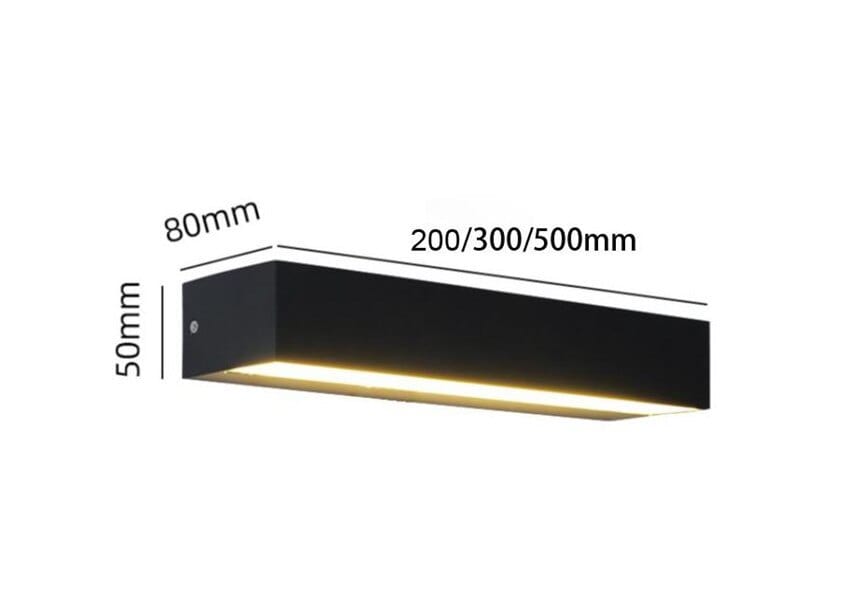 Outdoor LED Bar Wall Light Luminous | IP65 Waterproof | Aluminum Tempered Glass | Warm White | 30–80 cm Modern Exterior Lighting