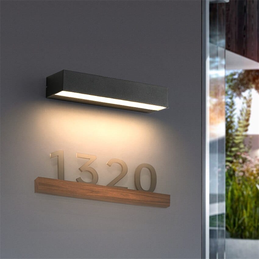 Outdoor LED Bar Wall Light Luminous | IP65 Waterproof | Aluminum Tempered Glass | Warm White | 30–80 cm Modern Exterior Lighting