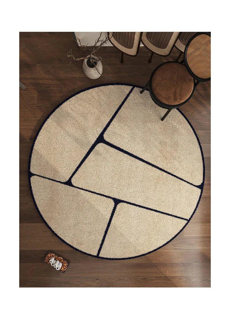 LunaWeave | Round Rug for Home | Luxurious French Style Rug |Soft, Elegant & Easy to Care For