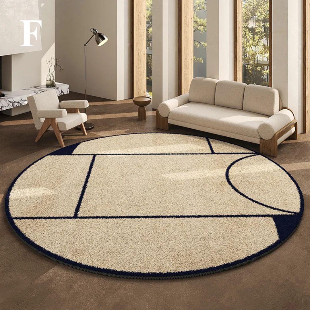 LunaWeave | Round Rug for Home | Luxurious French Style Rug |Soft, Elegant & Easy to Care For