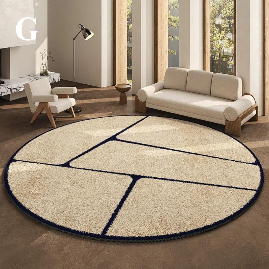 LunaWeave | Round Rug for Home | Luxurious French Style Rug |Soft, Elegant & Easy to Care For