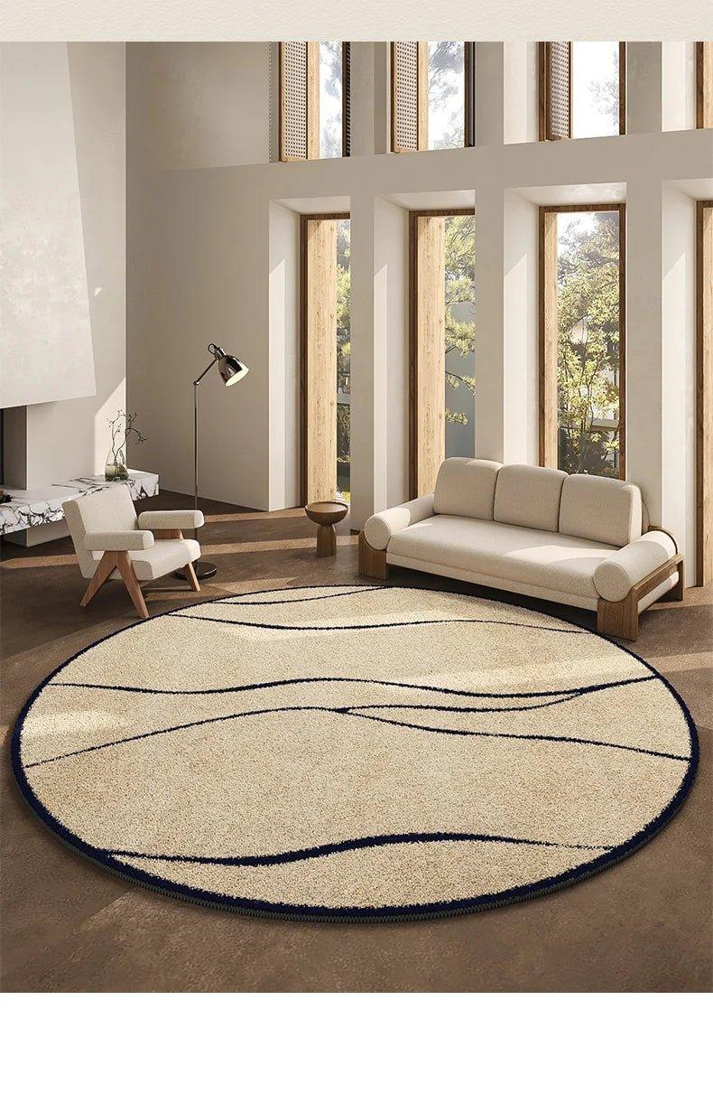 LunaWeave | Round Rug for Home | Luxurious French Style Rug |Soft, Elegant & Easy to Care For