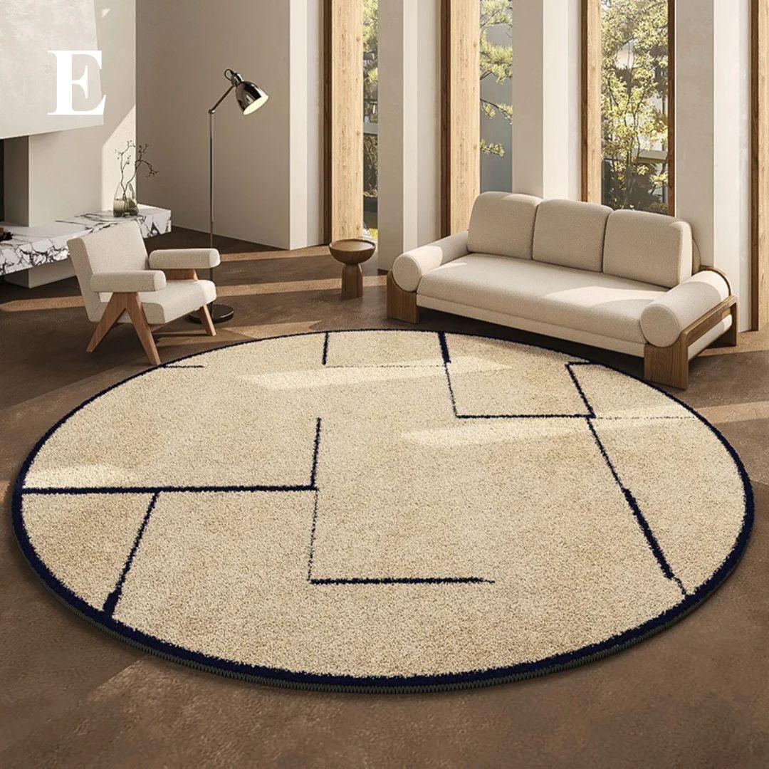 LunaWeave | Round Rug for Home | Luxurious French Style Rug |Soft, Elegant & Easy to Care For