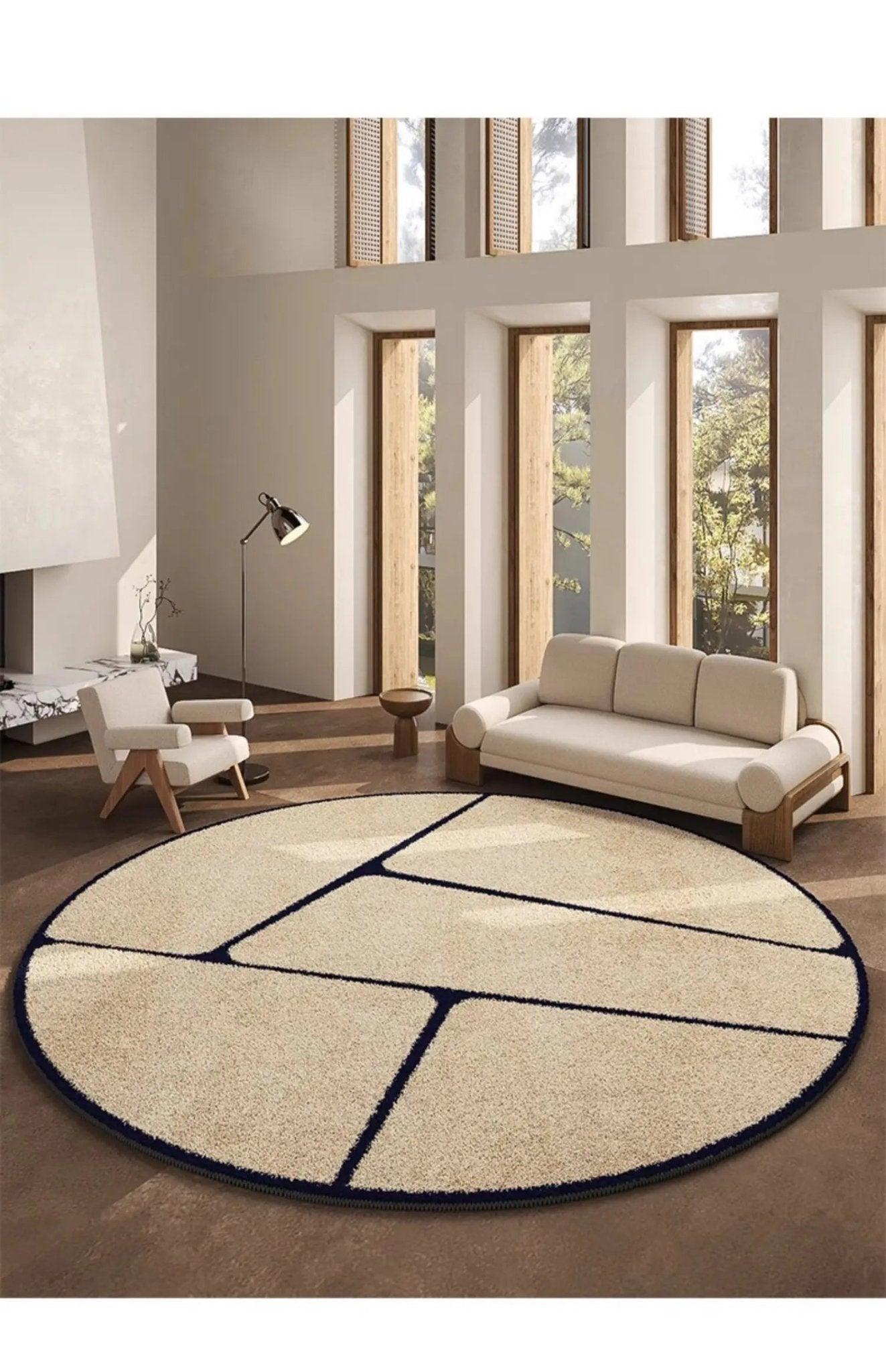 LunaWeave | Round Rug for Home | Luxurious French Style Rug – Soft, Elegant & Easy to Care For