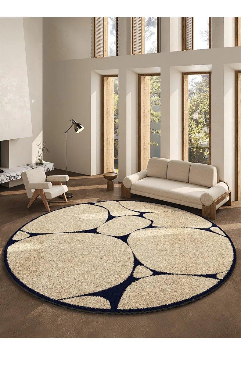 LunaWeave | Round Rug for Home | Luxurious French Style Rug |Soft, Elegant & Easy to Care For