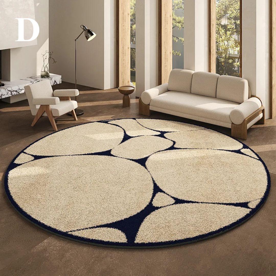 LunaWeave | Round Rug for Home | Luxurious French Style Rug |Soft, Elegant & Easy to Care For