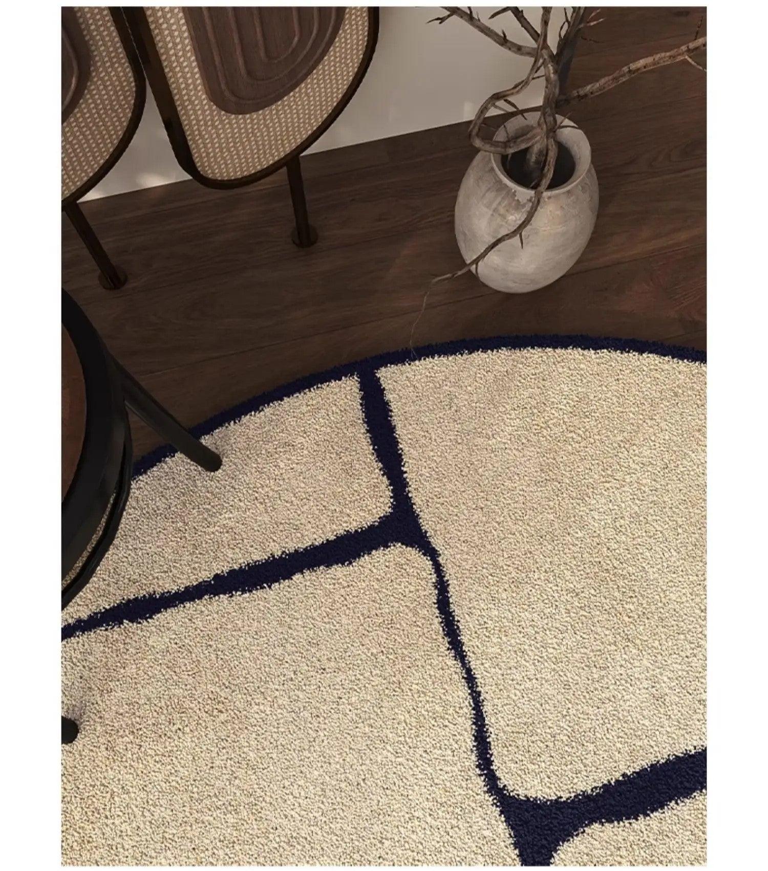 LunaWeave | Round Rug for Home | Luxurious French Style Rug |Soft, Elegant & Easy to Care For