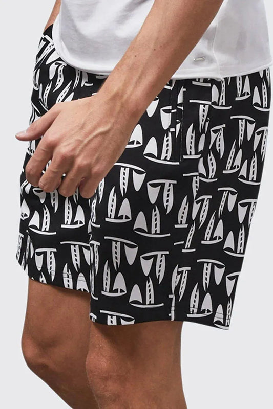 Men | Printed Shorts | Elastic Waist | Zipper Pockets | Adjustable Drawstring | Casual Everyday Wear