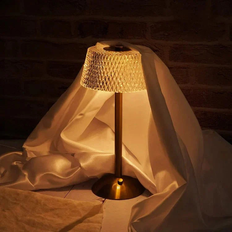 Crystal Metal Wireless Table Lamp