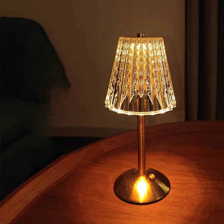 Crystal Metal Wireless Table Lamp
