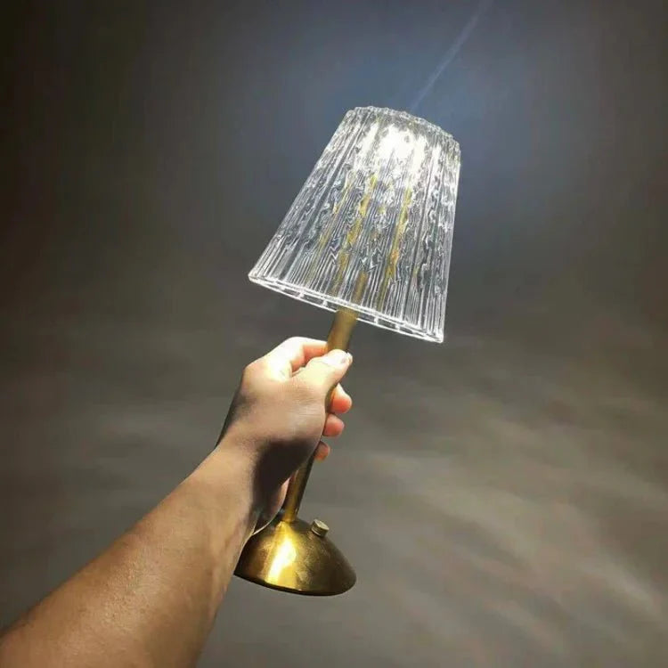Crystal Metal Wireless Table Lamp