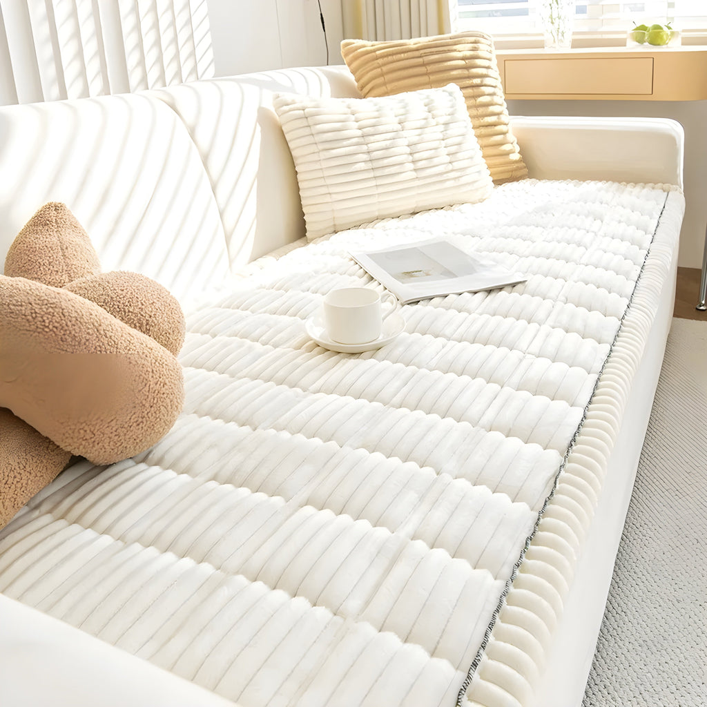 RibCover Classic | Non-slip Sofa Cover Made of Textured Fabric