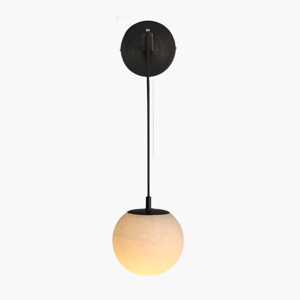 Marbell Minimalist Wall Lamp Marble Copper | E27 LED | Modern Ambient Wall Lighting | Bedroom Hallway Reading Light