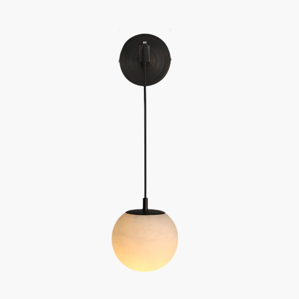 Marbell Minimalist Wall Lamp Marble Copper | E27 LED | Modern Ambient Wall Lighting | Bedroom Hallway Reading Light