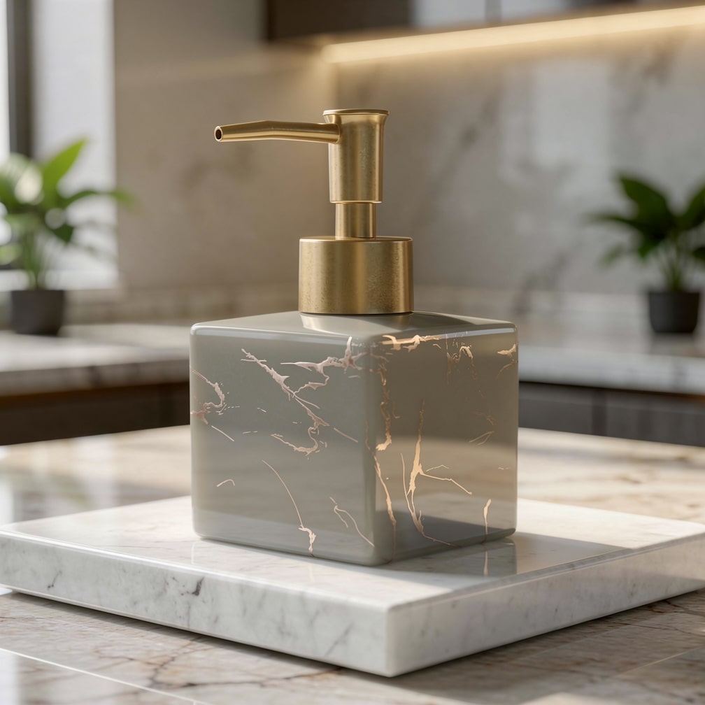 Marble Soap Dispenser for Kitchen or Bathroom | Marmora