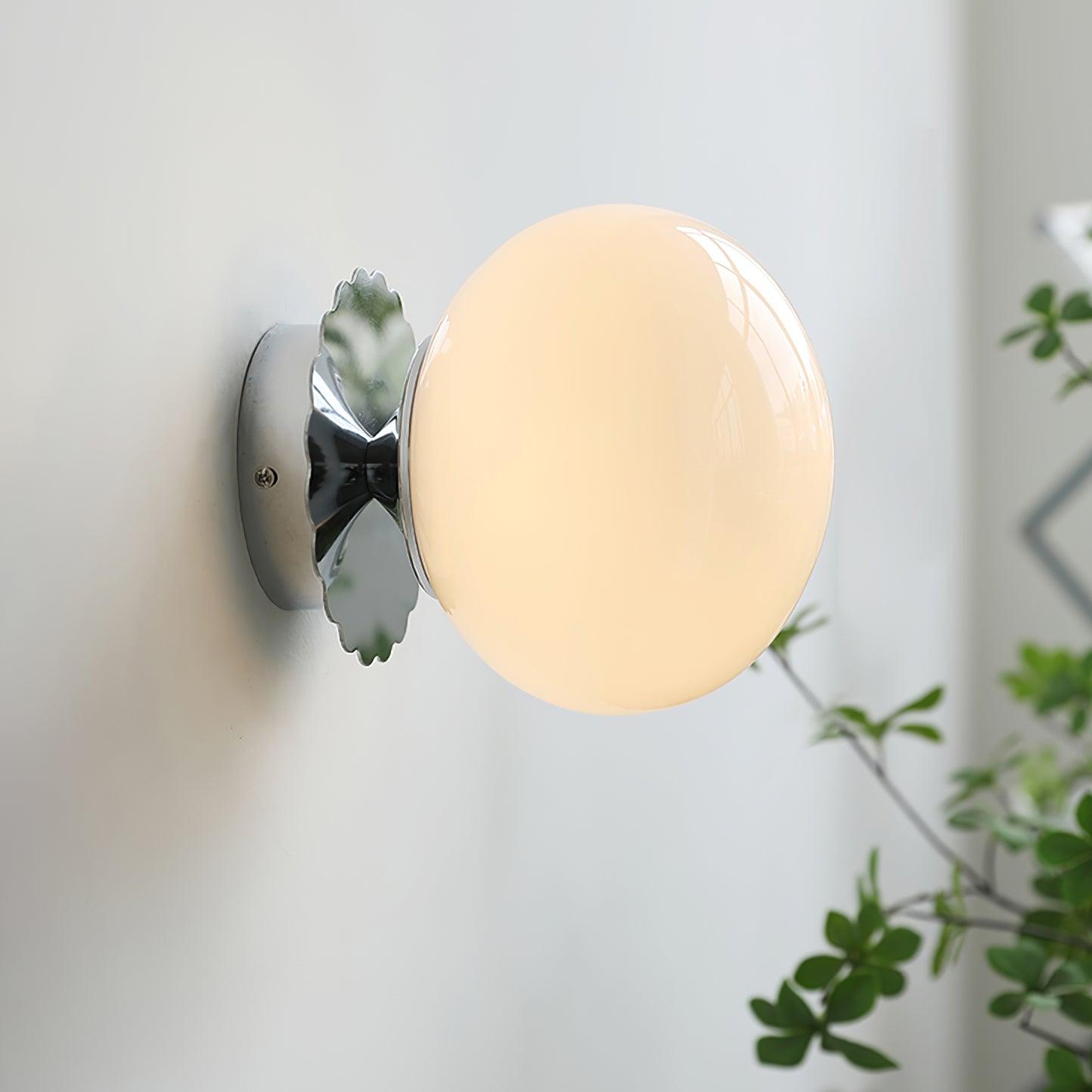 Marshmallow Wall Lamp Pink Glass | Modern Wall Light | Metal Frame | E26 E27 LED Compatible | Decorative Indoor Lighting