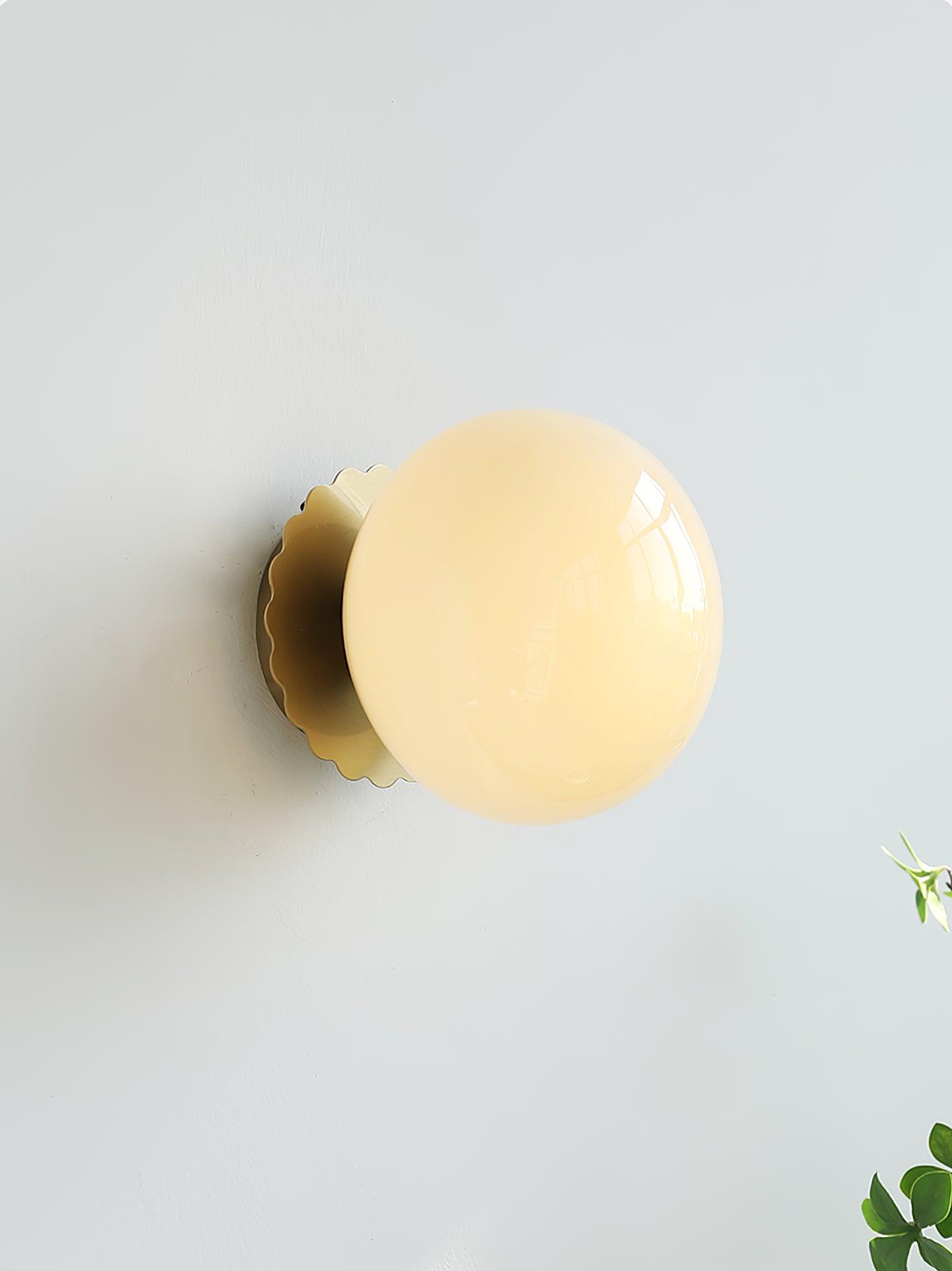 Marshmallow Wall Lamp Pink Glass | Modern Wall Light | Metal Frame | E26 E27 LED Compatible | Decorative Indoor Lighting