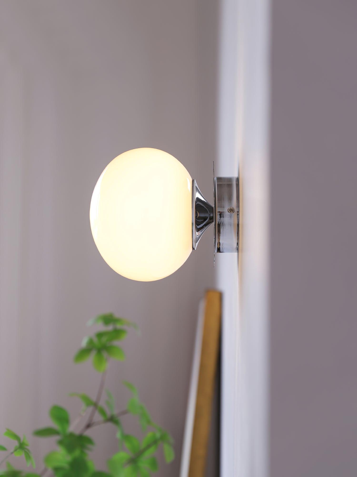 Marshmallow Wall Lamp Pink Glass | Modern Wall Light | Metal Frame | E26 E27 LED Compatible | Decorative Indoor Lighting