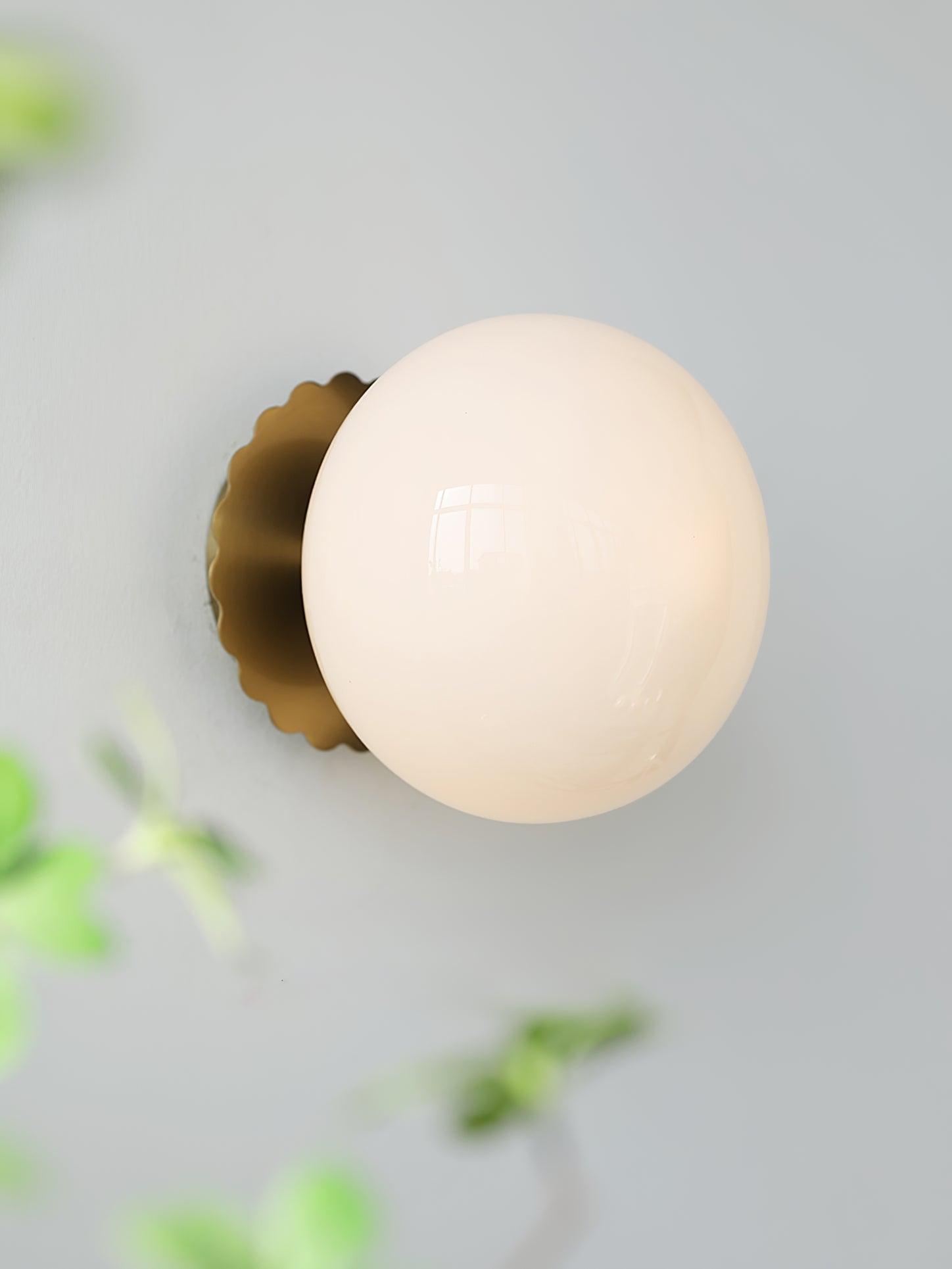 Marshmallow Wall Lamp Pink Glass | Modern Wall Light | Metal Frame | E26 E27 LED Compatible | Decorative Indoor Lighting