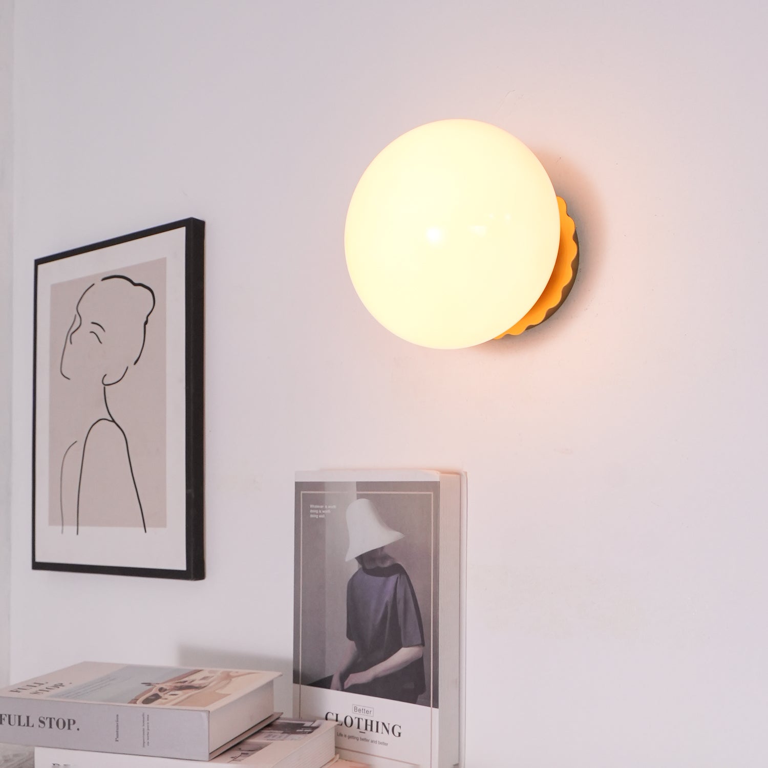 Marshmallow Wall Lamp Pink Glass | Modern Wall Light | Metal Frame | E26 E27 LED Compatible | Decorative Indoor Lighting