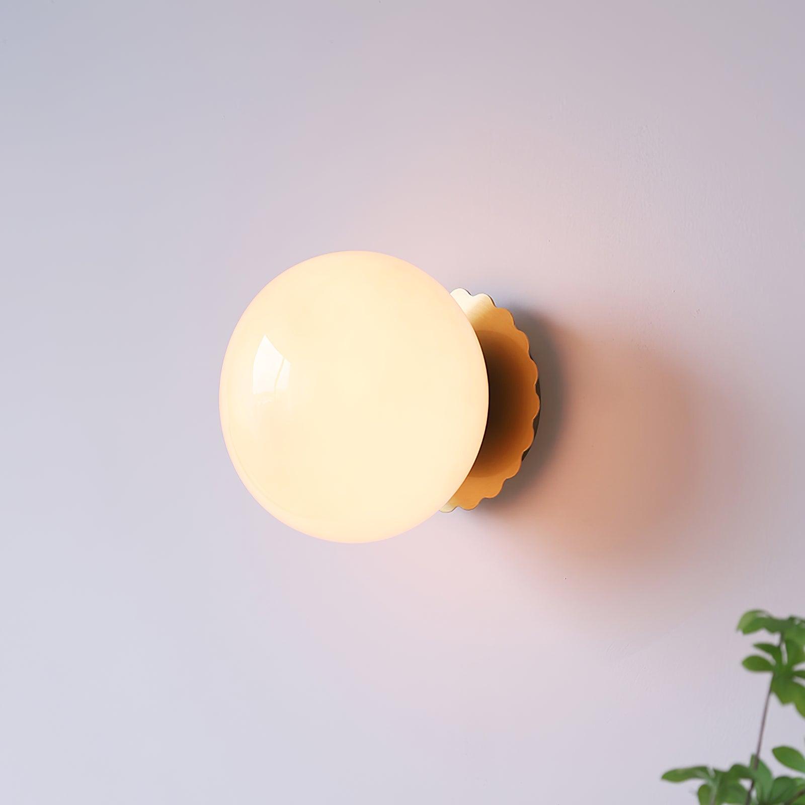 Marshmallow Wall Lamp Pink Glass | Modern Wall Light | Metal Frame | E26 E27 LED Compatible | Decorative Indoor Lighting