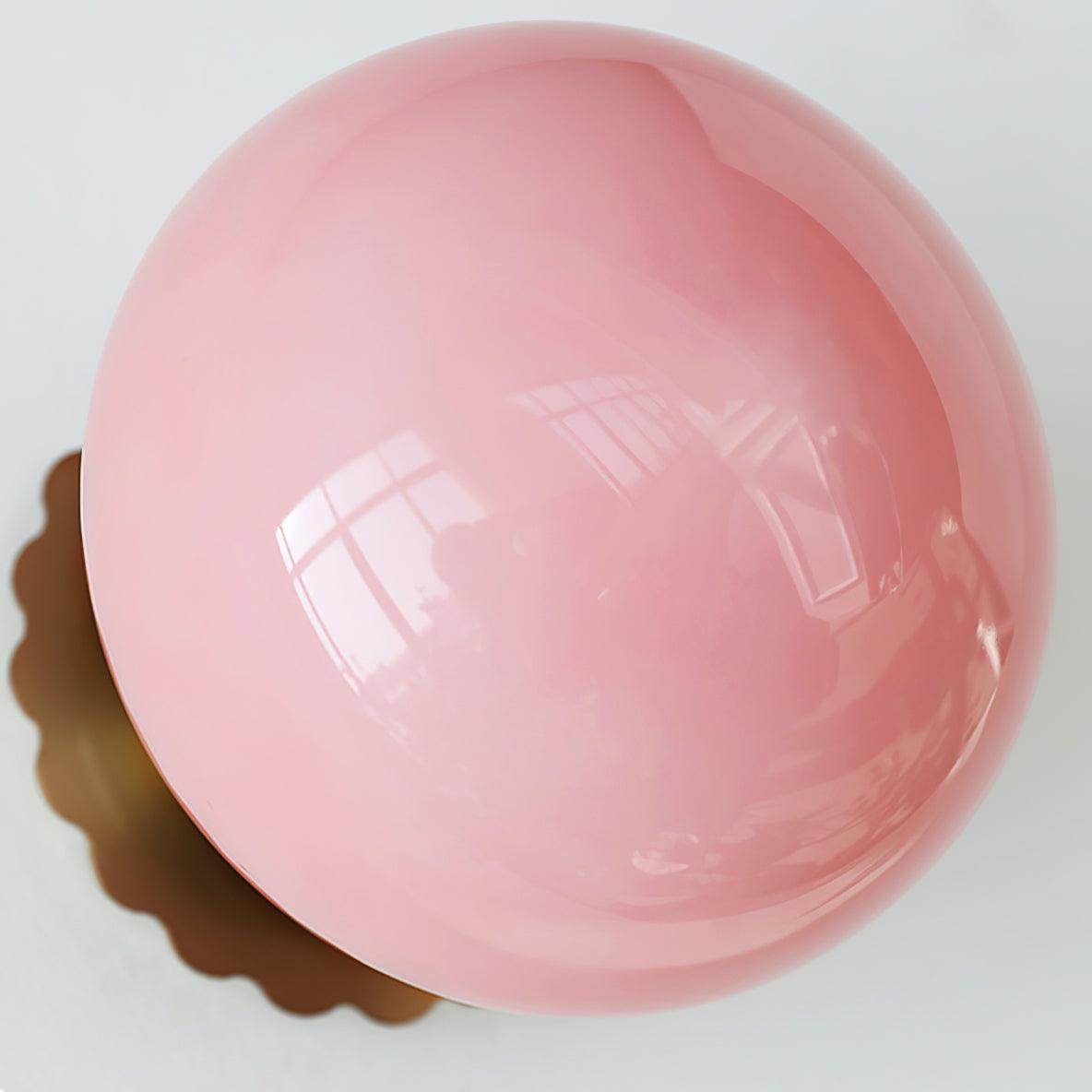 Marshmallow Wall Lamp Pink Glass | Modern Wall Light | Metal Frame | E26 E27 LED Compatible | Decorative Indoor Lighting