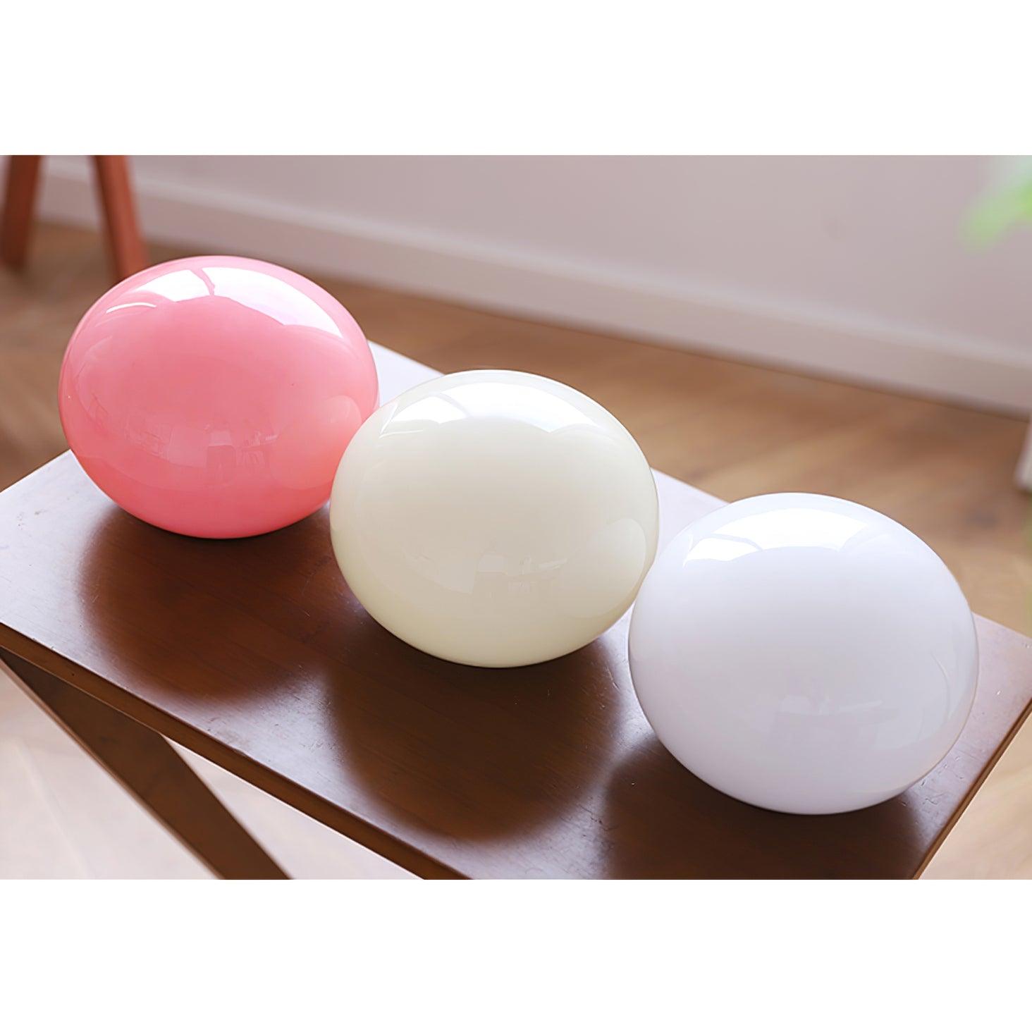 Marshmallow Wall Lamp Pink Glass | Modern Wall Light | Metal Frame | E26 E27 LED Compatible | Decorative Indoor Lighting