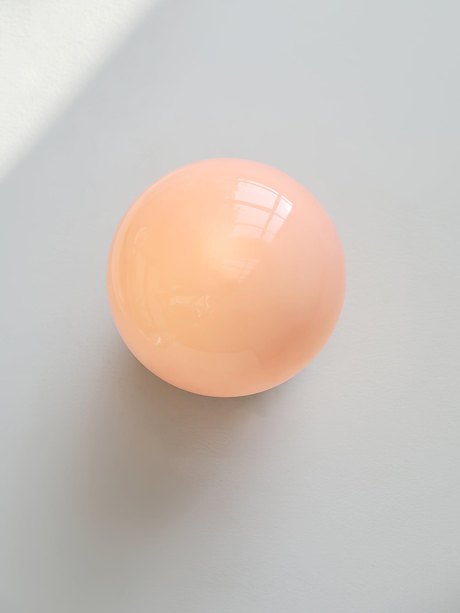 Marshmallow Wall Lamp Pink Glass | Modern Wall Light | Metal Frame | E26 E27 LED Compatible | Decorative Indoor Lighting