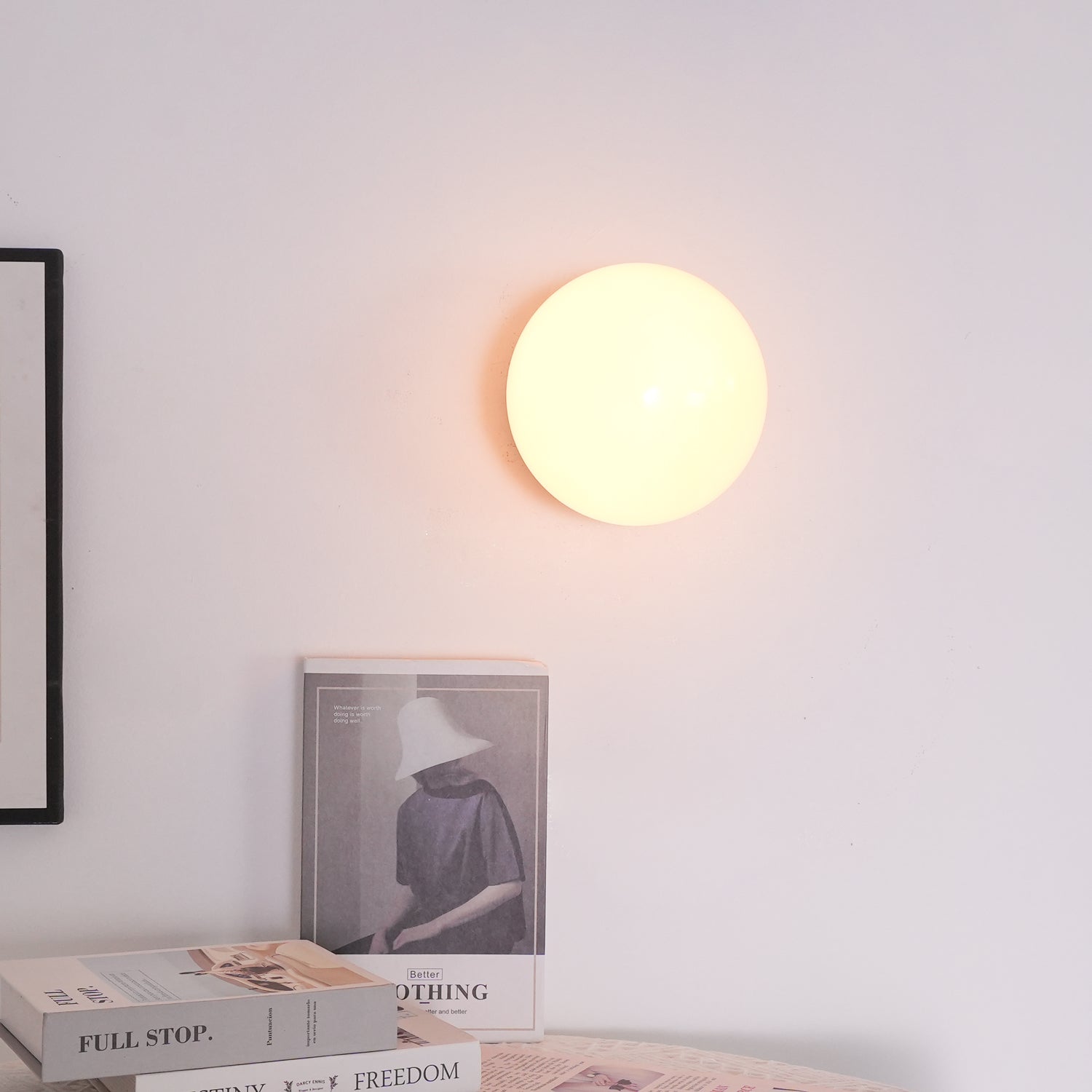 Marshmallow Wall Lamp Pink Glass | Modern Wall Light | Metal Frame | E26 E27 LED Compatible | Decorative Indoor Lighting