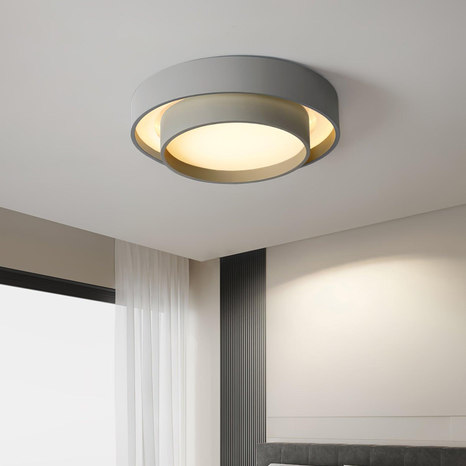 Melody Ceiling Lamp Modern LED | Cylindrical Ceiling Light | Iron Metal Acrylic | Integrated LED Dimmable | Living Room Bedroom Lighting