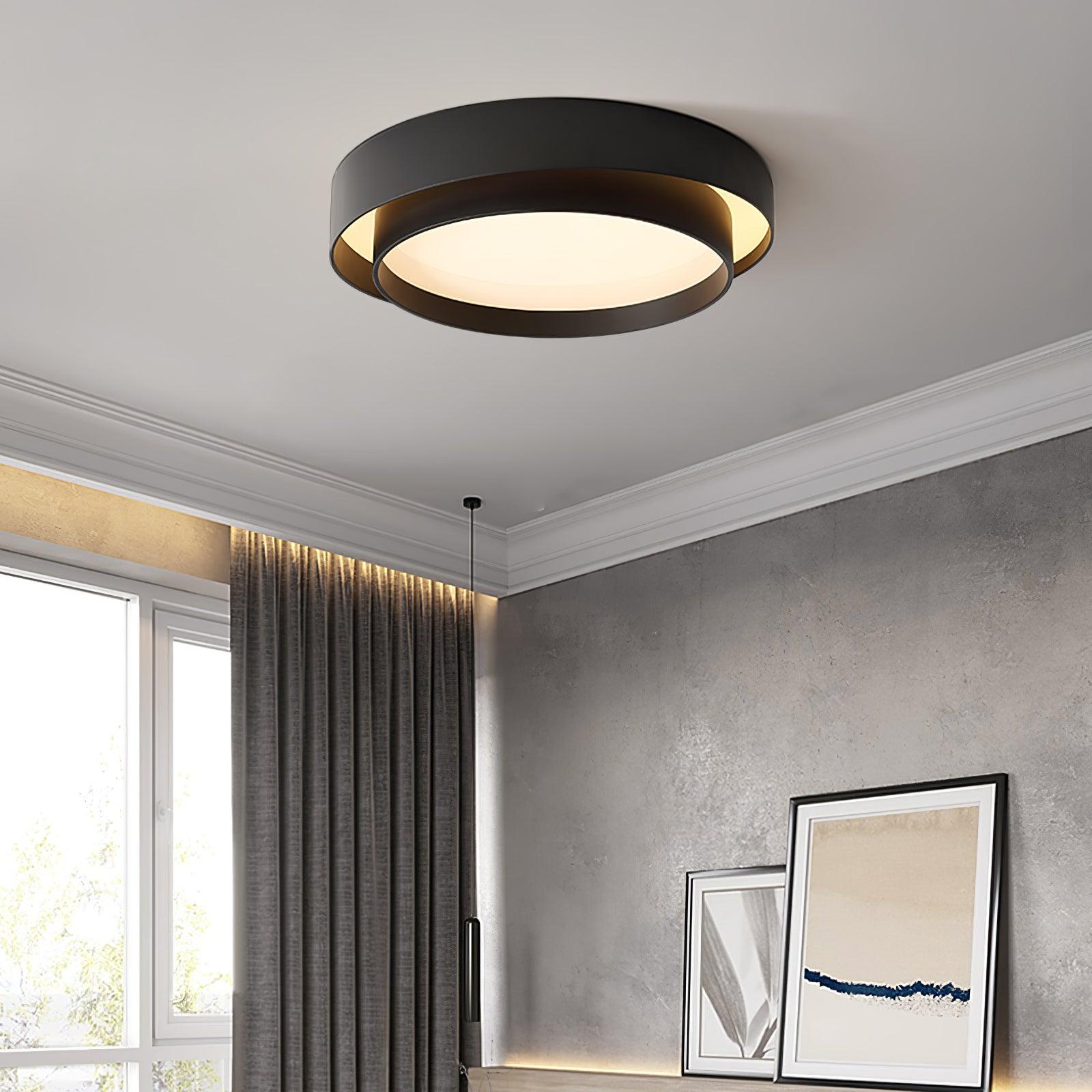 Melody Ceiling Lamp Modern LED | Cylindrical Ceiling Light | Iron Metal Acrylic | Integrated LED Dimmable | Living Room Bedroom Lighting