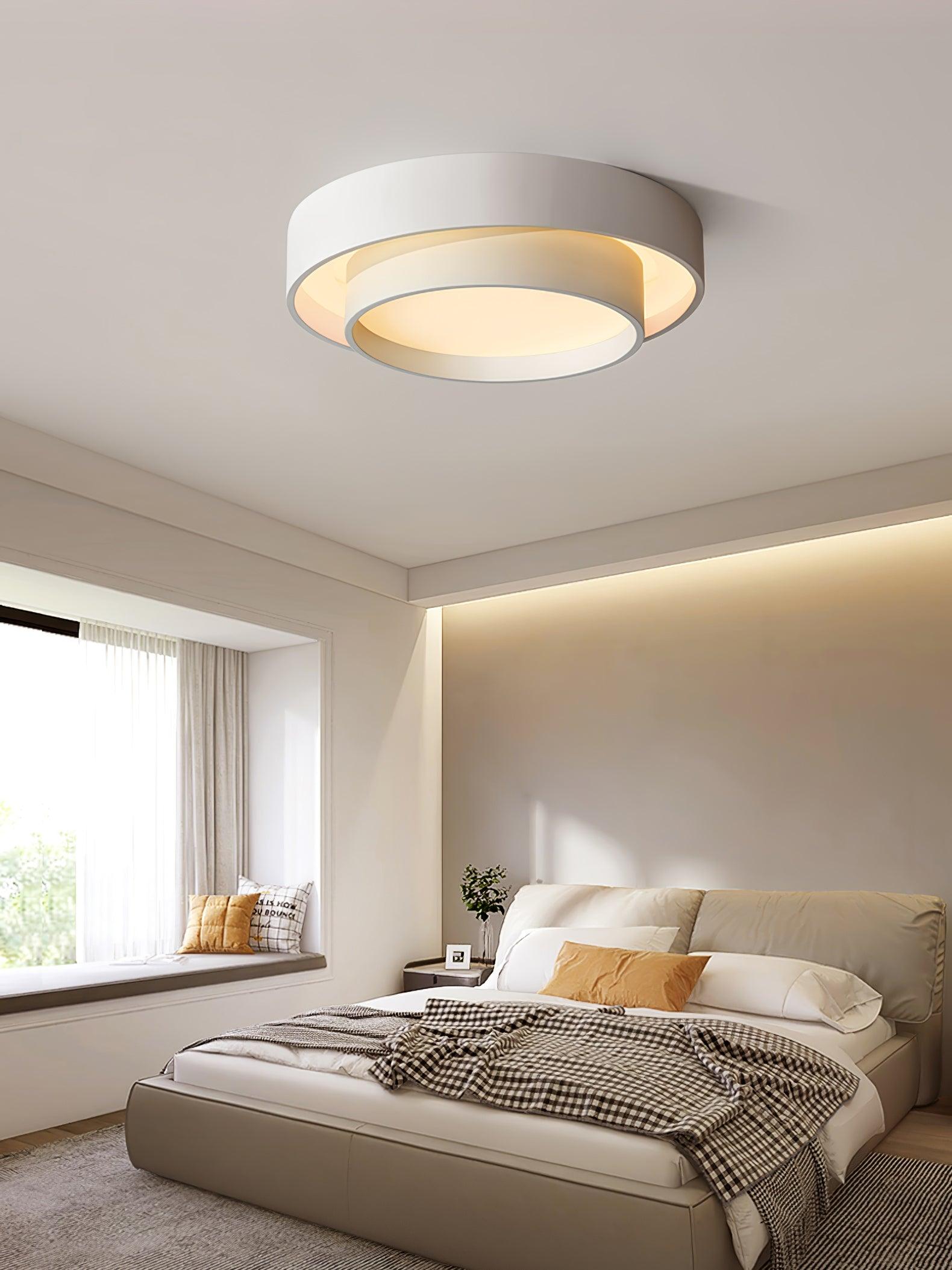 Melody Ceiling Lamp Modern LED | Cylindrical Ceiling Light | Iron Metal Acrylic | Integrated LED Dimmable | Living Room Bedroom Lighting