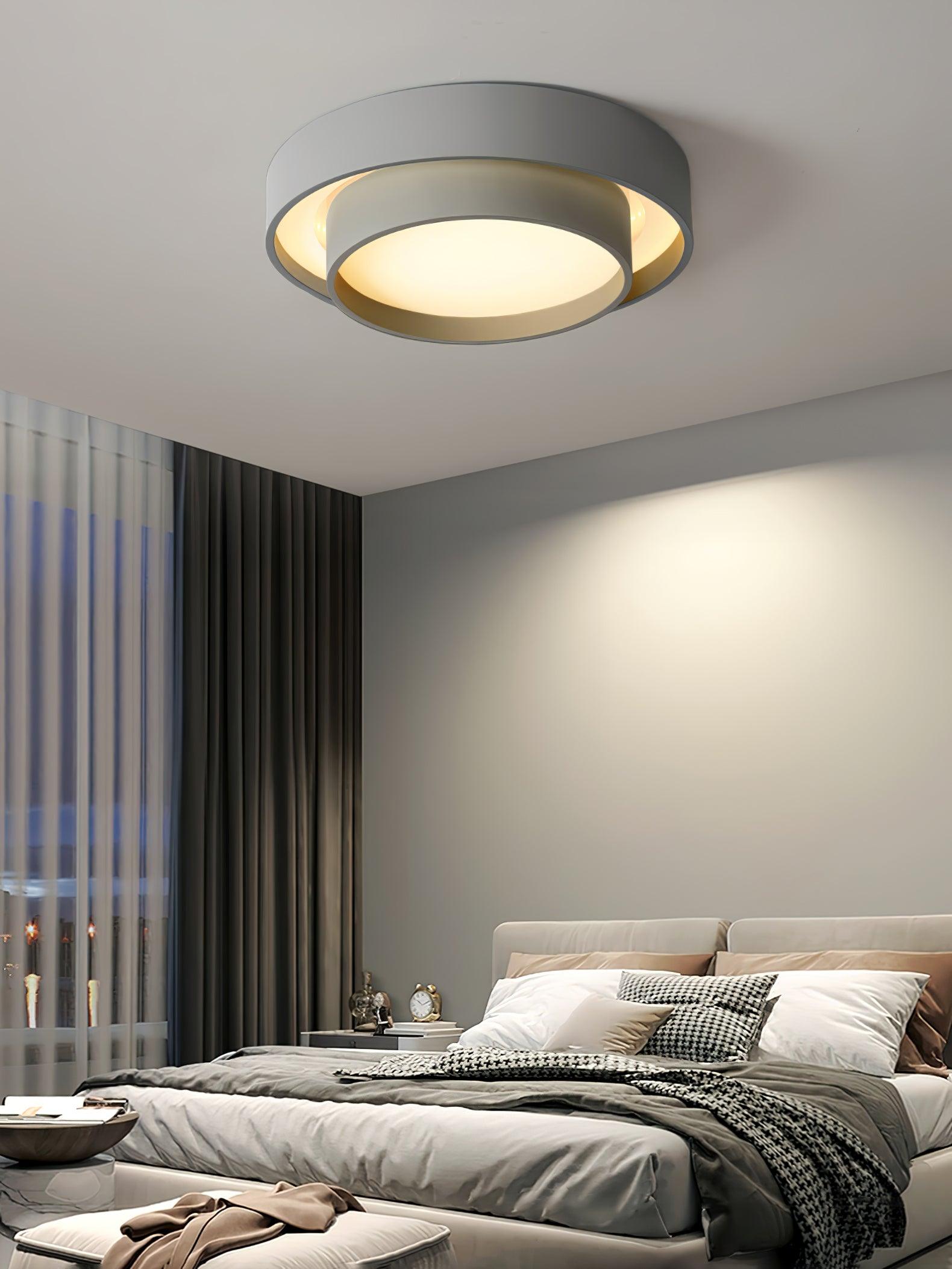 Melody Ceiling Lamp Modern LED | Cylindrical Ceiling Light | Iron Metal Acrylic | Integrated LED Dimmable | Living Room Bedroom Lighting