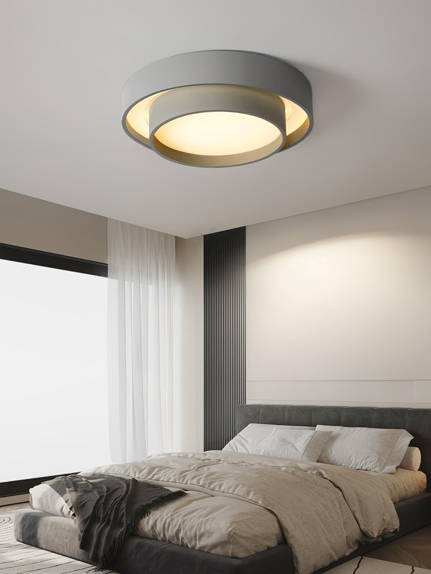 Melody Ceiling Lamp Modern LED | Cylindrical Ceiling Light | Iron Metal Acrylic | Integrated LED Dimmable | Living Room Bedroom Lighting
