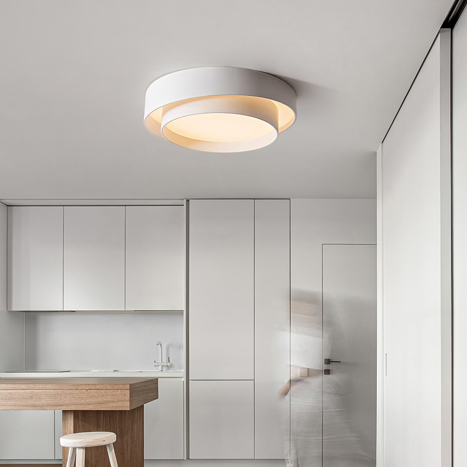 Melody Ceiling Lamp Modern LED | Cylindrical Ceiling Light | Iron Metal Acrylic | Integrated LED Dimmable | Living Room Bedroom Lighting