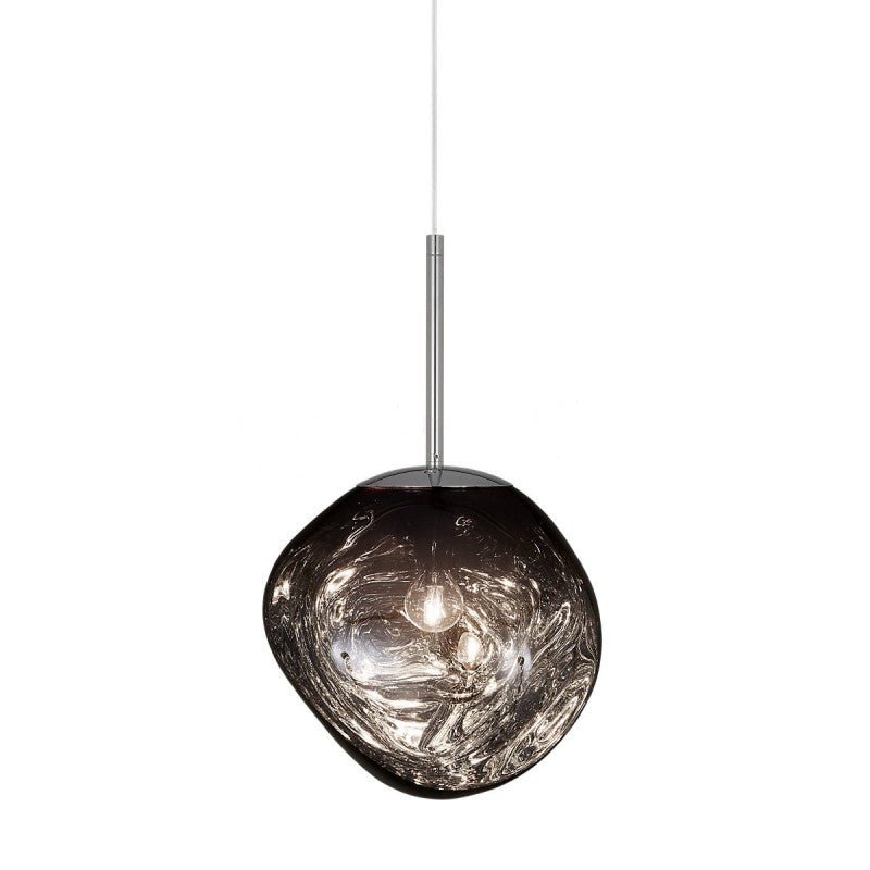 Melt Pendant Lamp Modern Artistic Design | Reflective Finish Hanging Light | E27 Max 40W | Silver Gold Red Smoke Options