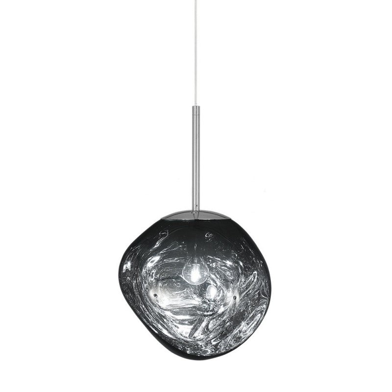 Melt Pendant Lamp Modern Artistic Design | Reflective Finish Hanging Light | E27 Max 40W | Silver Gold Red Smoke Options