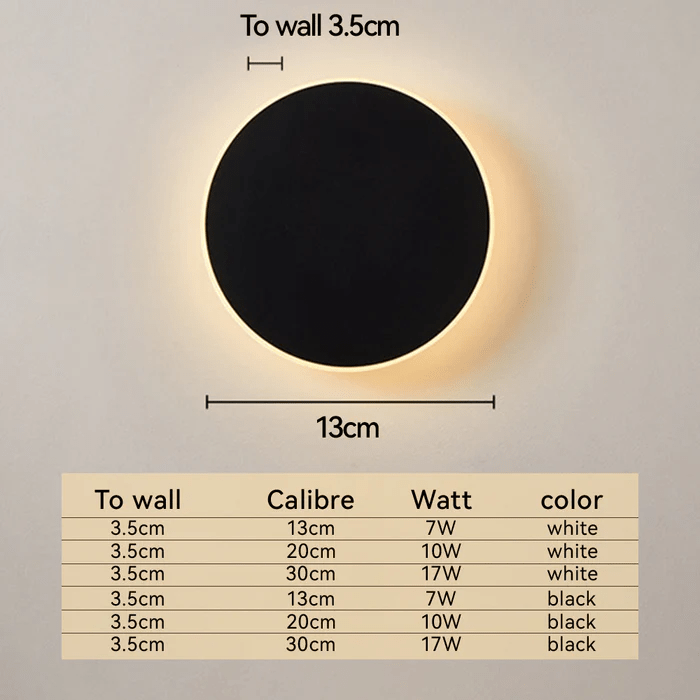 Minimalist Round LED Wall Light Outdoor | Waterproof IP65 | Stainless Steel Acrylic | Modern Exterior Wall Lamp | White Black