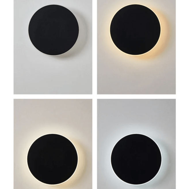 Minimalist Round LED Wall Light Outdoor | Waterproof IP65 | Stainless Steel Acrylic | Modern Exterior Wall Lamp | White Black
