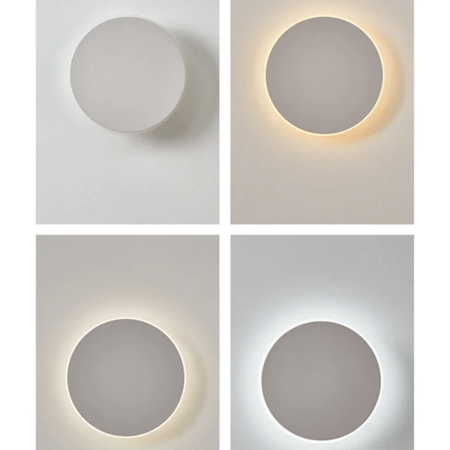 Minimalist Round LED Wall Light Outdoor | Waterproof IP65 | Stainless Steel Acrylic | Modern Exterior Wall Lamp | White Black