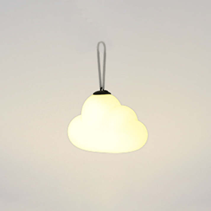 Minori Cloud LED Pendant Lamp Outdoor IP65 | Milk White Acrylic Metal Light | SMD Warm White Hanging Lamp | Garden Patio Lighting
