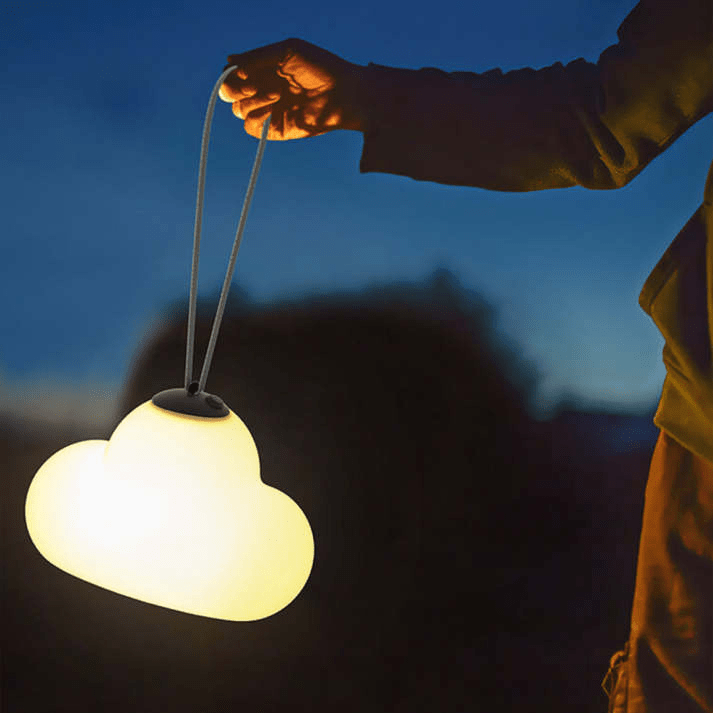 Minori Cloud LED Pendant Lamp Outdoor IP65 | Milk White Acrylic Metal Light | SMD Warm White Hanging Lamp | Garden Patio Lighting