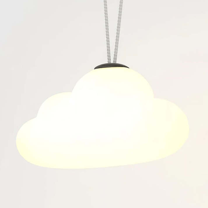 Minori Cloud LED Pendant Lamp Outdoor IP65 | Milk White Acrylic Metal Light | SMD Warm White Hanging Lamp | Garden Patio Lighting