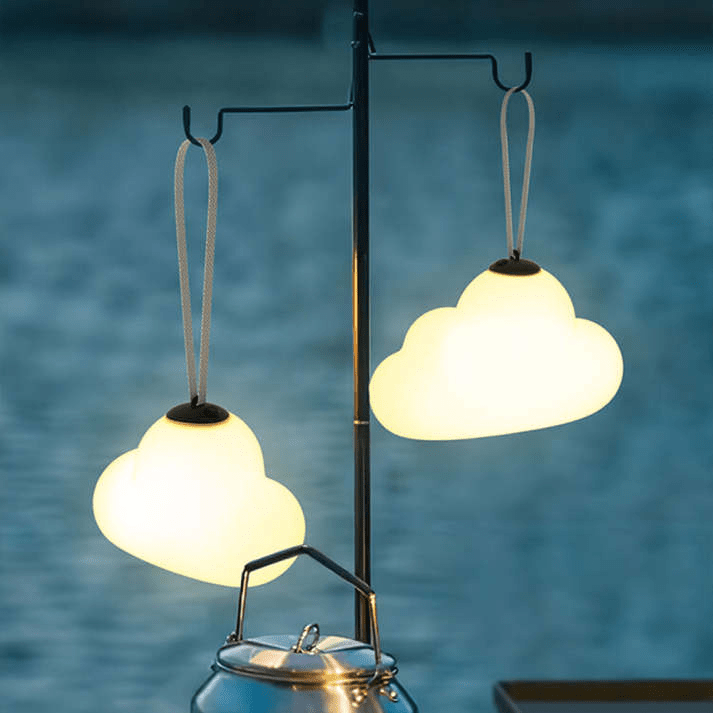Minori Cloud LED Pendant Lamp Outdoor IP65 | Milk White Acrylic Metal Light | SMD Warm White Hanging Lamp | Garden Patio Lighting