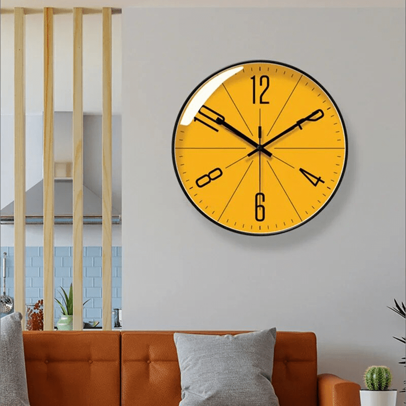 Norviga Noir | Black Wall Clock in Scandinavian Design with Quartz Movement