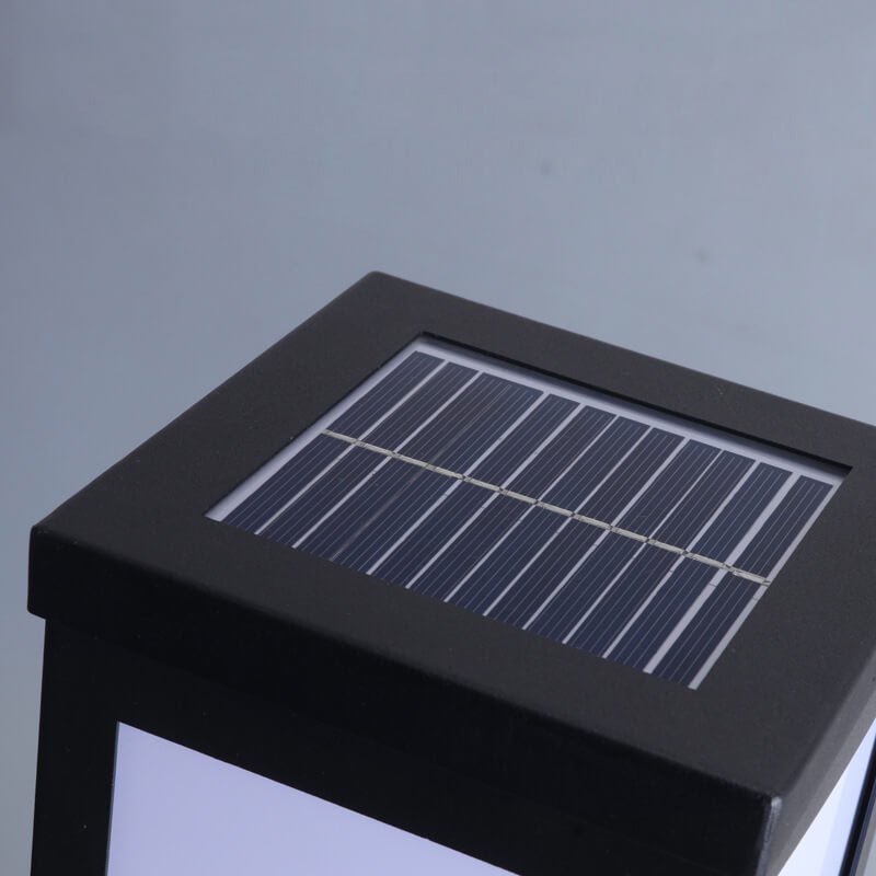 Modern Solar Outdoor Bollard Lantern IP65 Waterproof | LED Garden Path Light | Iron Acrylic Landscape Lamp | 40/60/80 cm