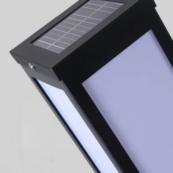 Modern Solar Outdoor Bollard Lantern IP65 Waterproof | LED Garden Path Light | Iron Acrylic Landscape Lamp | 40/60/80 cm