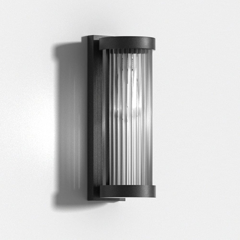 Modern Cylindrical Outdoor Wall Lamp IP65 Waterproof | Metal Glass Solar & Wired LED Light | 3 Color Lighting | Garden Patio Lighting
