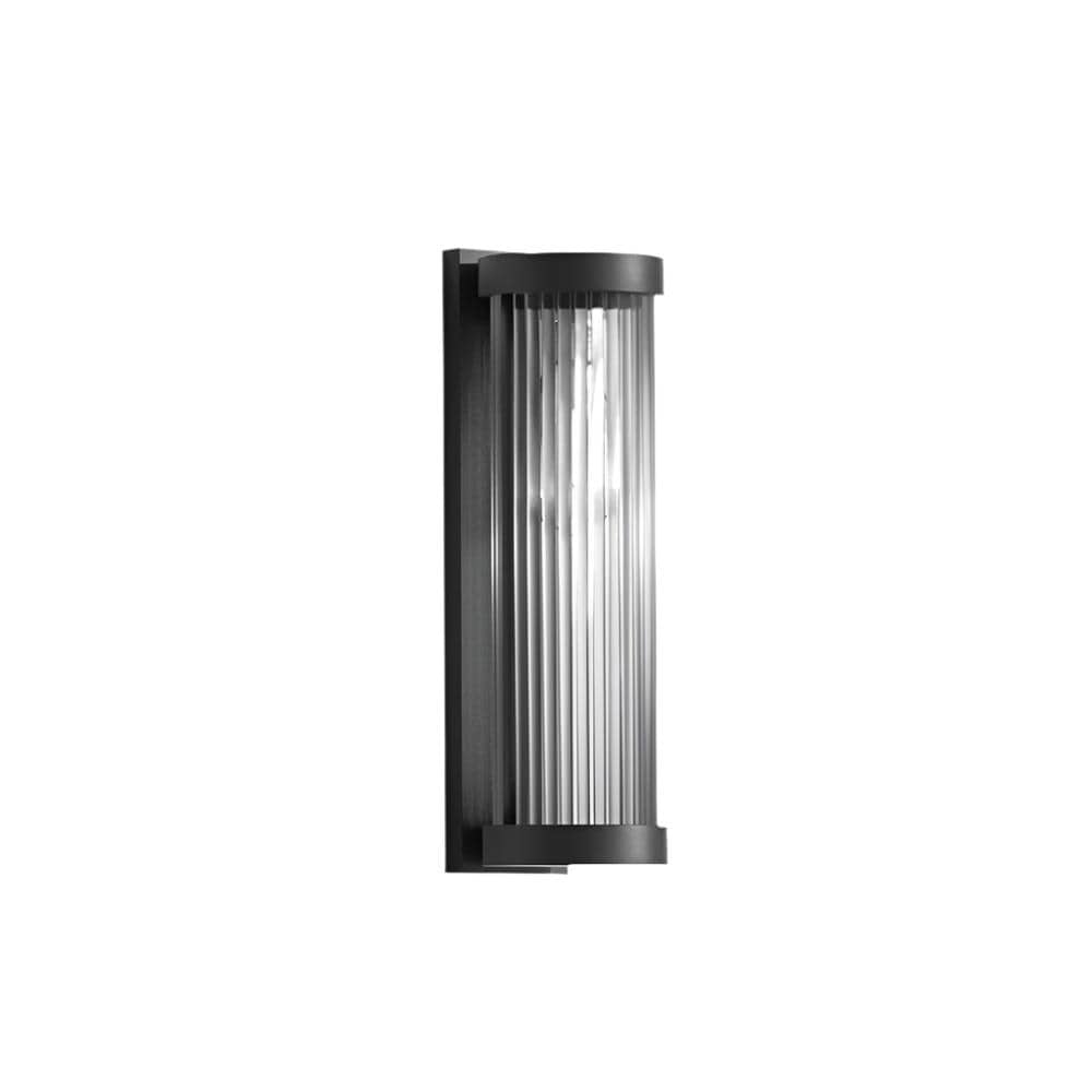 Modern Cylindrical Outdoor Wall Lamp IP65 Waterproof | Metal Glass Solar & Wired LED Light | 3 Color Lighting | Garden Patio Lighting