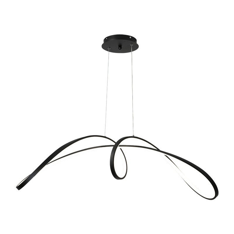 Modern Kitchen Pendant Lamp Linear LED for Island & Dining | Dimmable with Remote | Aluminum & Silicone | Adjustable Hanging Light